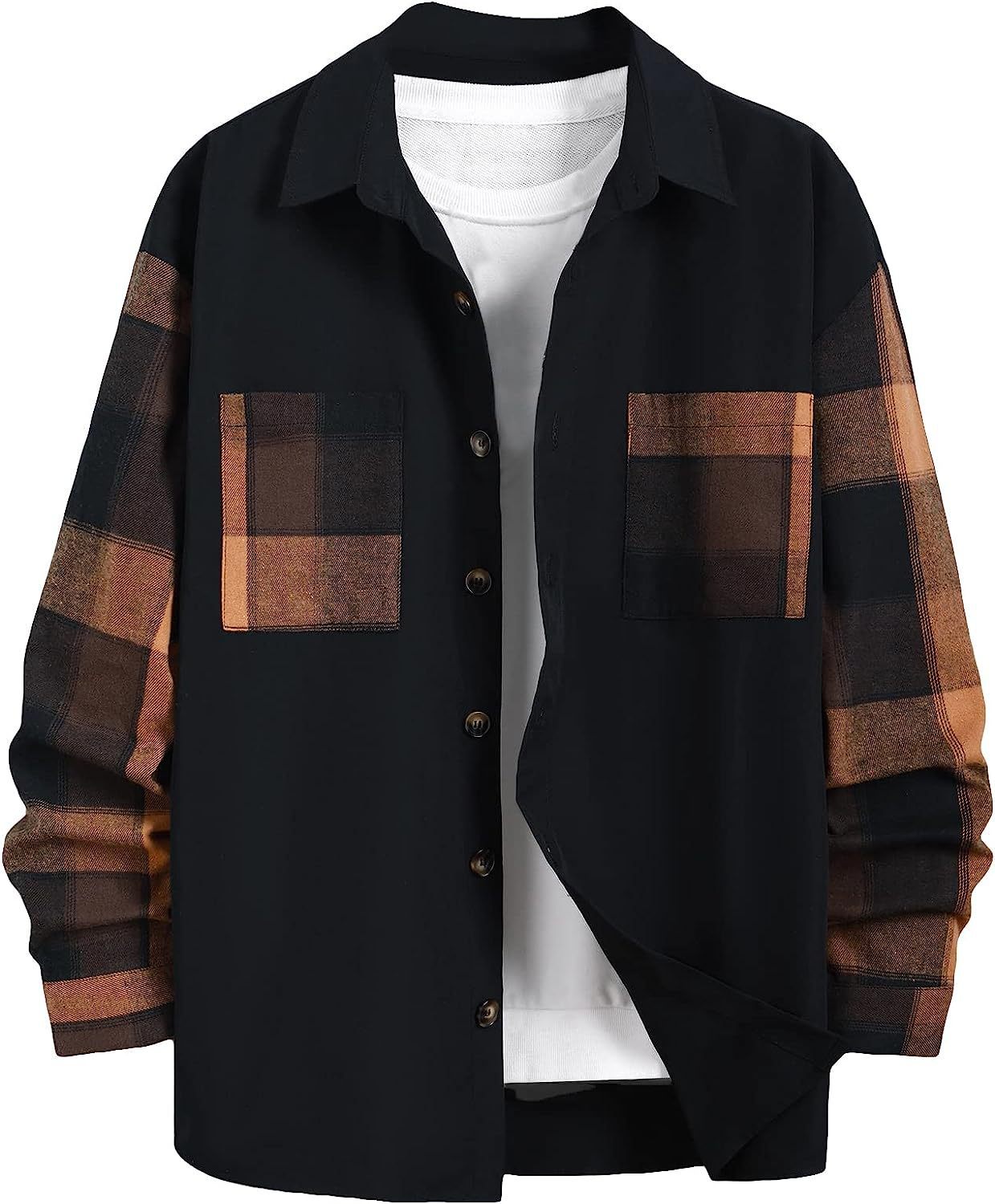 Plaid Long Sleeve Men's Casual Sweater