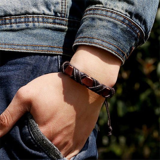 Crafted Leather - Nordic Style Bracelet