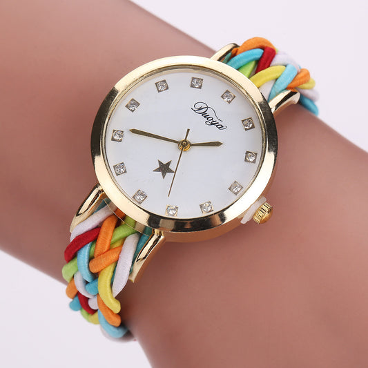 Multicolor Braided Cloth - Watch