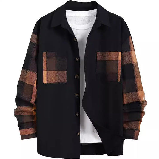 Plaid Long Sleeve Men's Casual Sweater