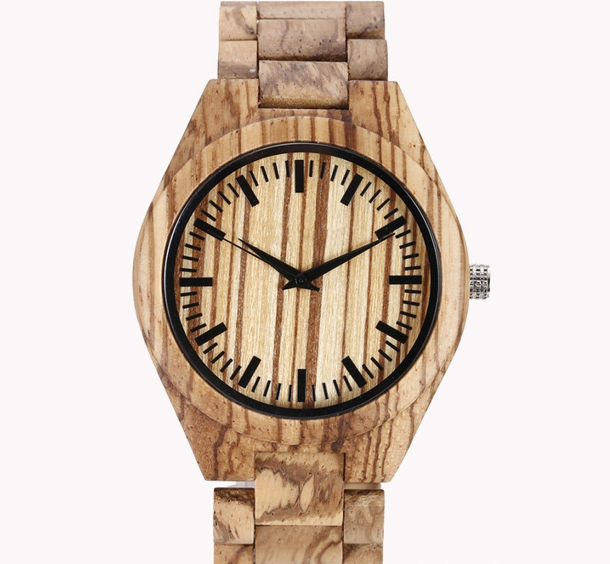 WoodGrain Analog Watch