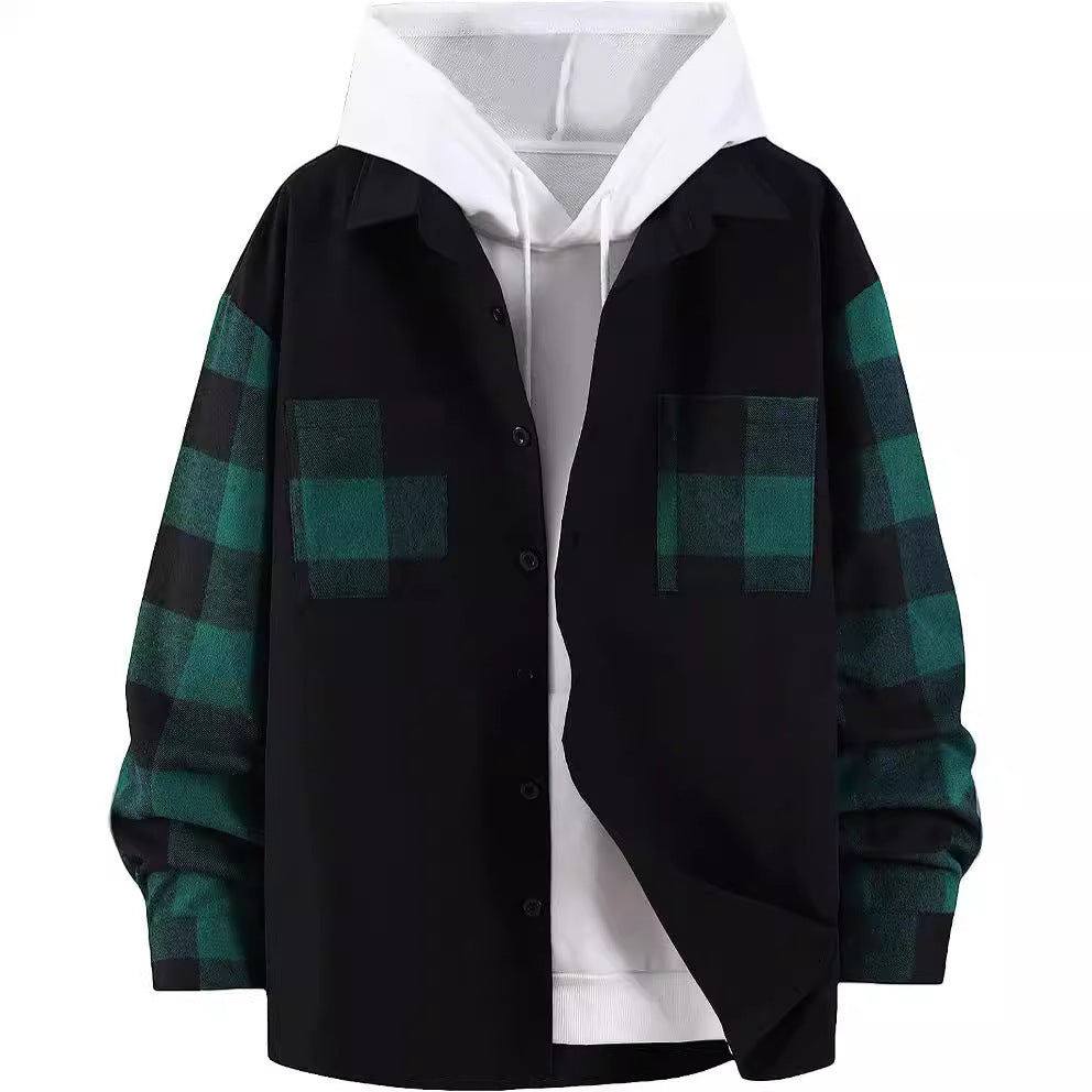 Plaid Long Sleeve Men's Casual Sweater