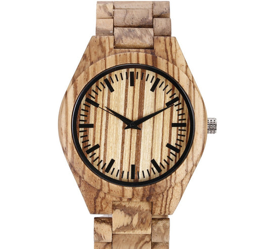 WoodGrain Analog Watch