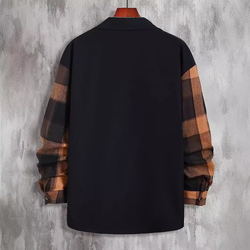 Plaid Long Sleeve Men's Casual Sweater