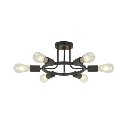 Rustic Modern Chandelier - Black