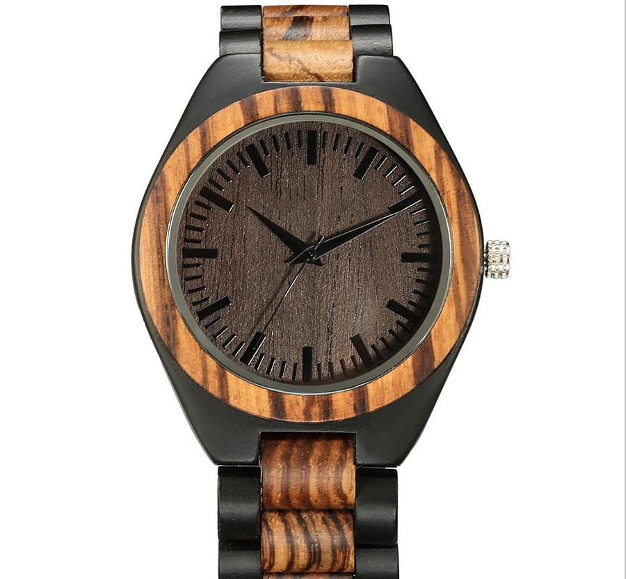 WoodGrain Analog Watch